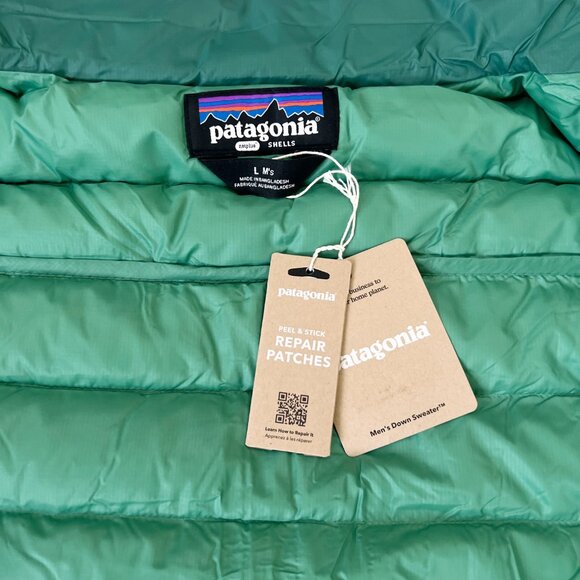 New $279 Patagonia Men's Down Sweater Puffer Jacket 84675 Gather Green Size L - Picture 16 of 16